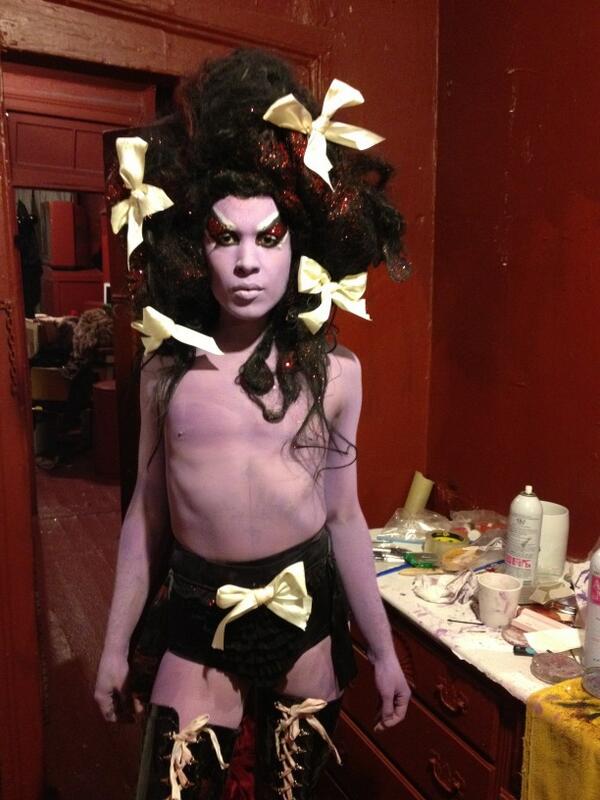 Getting ready for a Karen black show with neon special guest