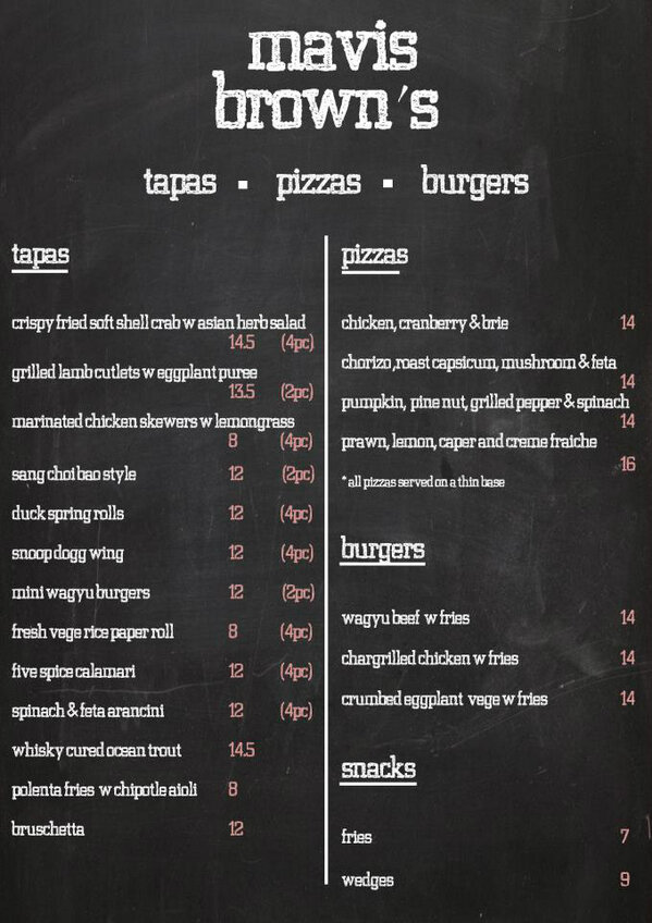 HubStK's tweet image. Have you tried the tasty new menu at Mavis Brown's yet?