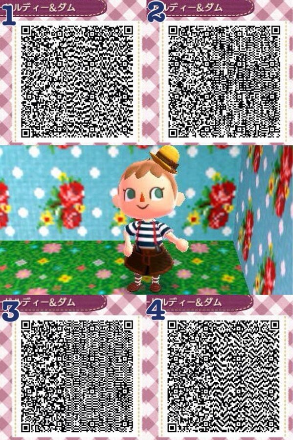 おとぎの島のみーあ アリスに出てくる双子 トウイードルディー トウイードルダムのお洋服のqrです というか 普通のサスペンダー付きお洋服ですね ๑ ꇴ ๑ とび森 マイデザイン Http T Co Ugdfevgfor