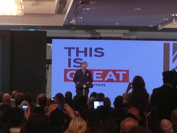 EndeavorJo's tweet photo. HRH Prince Charles addressing attendees at Enterprise Conference @UKTI #ECA13 #JO http://t.co/vU5l58H4O2