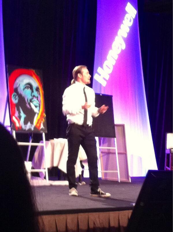 Erik Wahl, renowned visionary rocks the stage and talks of disruptive strategies through creativity. #2013Momentum