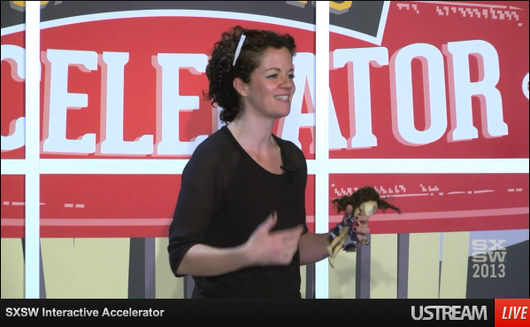 makielab's tweet image. Alice&apos;s pitch action shot! Now, we wait... results stream at 11 pm GMT. #makies #sxaccelerator #sxswaccel