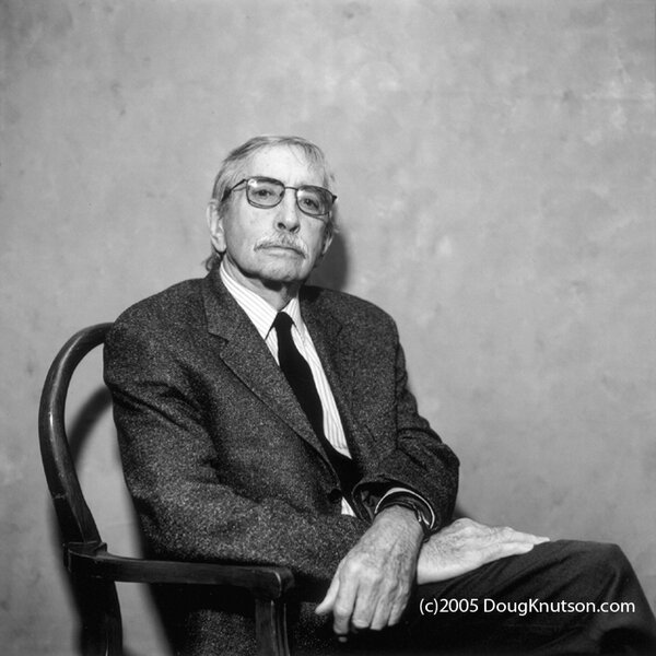 DAKnutson's tweet photo. Happy 85th birthday to playwright Edward Albee, author of "Who's Afraid of Virginia Woolf?". My 2005 portrait of him- http://t.co/Ybx2YU3f1J