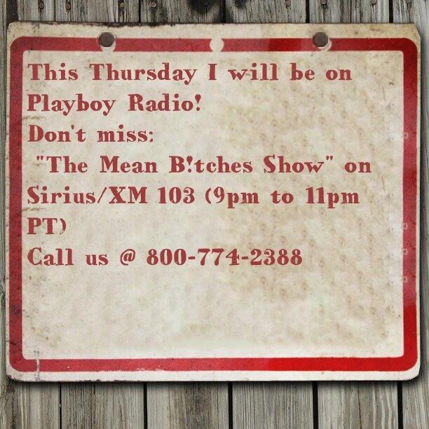 Thurs I'm on "Mean B!tches Show" Sirius/XM 103 (9pm to 11pm PT)  Guest of @meanbitchesglen &amp; @AidenStarr<a href="/tag/footfetish"class="tags"><span>#footfetish</span></a>
