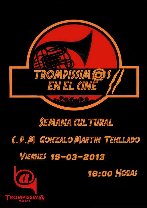 Trompissimo's tweet photo. Cartel concierto viernes 15-03-2013 en @cpmtenllado http://t.co/WFnmHNfK0x