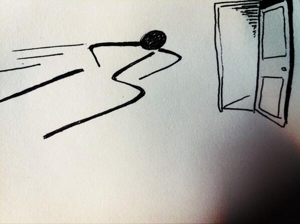 fthu_'s tweet photo. "..Att man med full kraft slår in en öppen dörr." #berghsreklam14 http://t.co/D5O7A45ulr