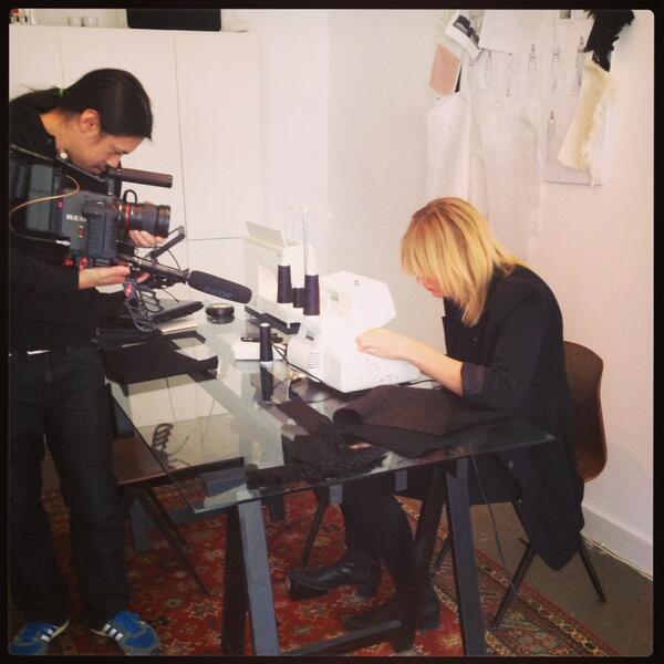 Filming designer Oda Pausma for Wool Diaries <a href="/Textielmuseum/">TextielMuseum</a> <a href="/NieuweInstituut/">Nieuwe Instituut</a>
