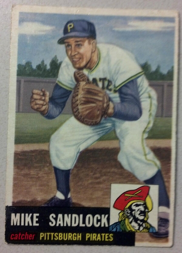 Topps's tweet photo. 18 days til @MLB begins, our giveaway countdown continues! RT/Follow for chance to win cool Topps 1953 Mike Sandlock http://t.co/KAXF84iwu5