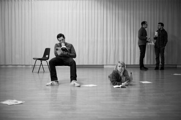 Actors working through text at #EVERSHEDS20 from <a href="/oldvicnewvoices/">Old Vic New Voices</a> @jkcooney