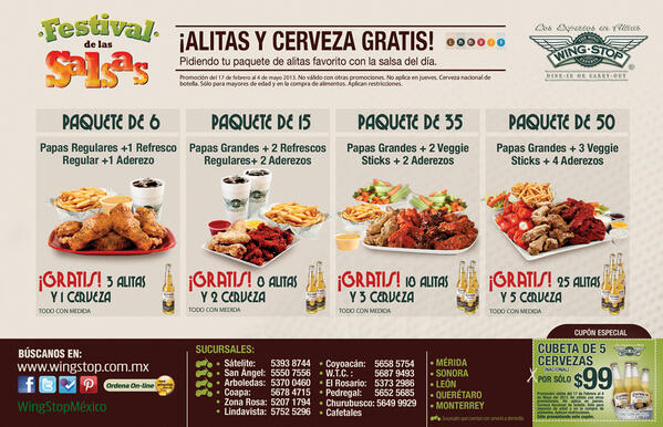 Arriba 45+ imagen alitas wingstop precios