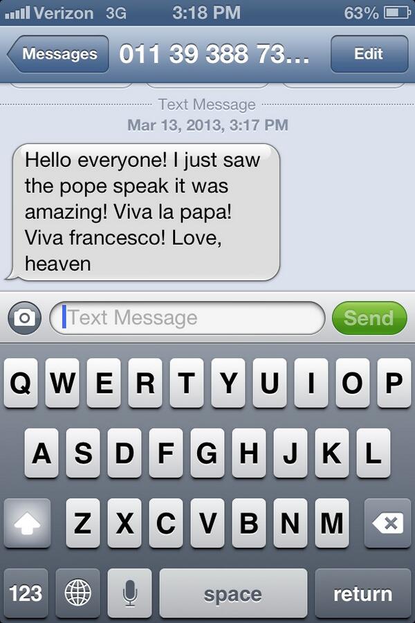 cbjohnson2013's tweet image. Got this wonderful text from my roomie @19cielo92 that she saw the new pope speak! #newpope #studyabroadsolutions