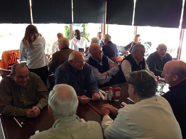 Antone_Davis's tweet photo. Another great day for Tennessee @UTCoachJake meeting with former players from the 50s&amp;60s. We are all VOLS FOR LIFE! http://t.co/ViGADEsy5J