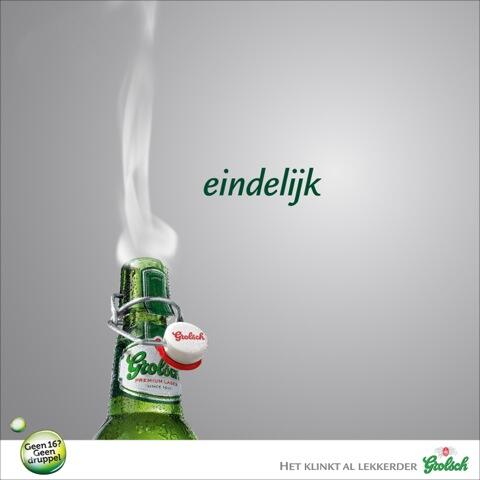 Grolsch's tweet image. Ze zijn eruit bij het Vaticaan! #nieuwepaus #witterook