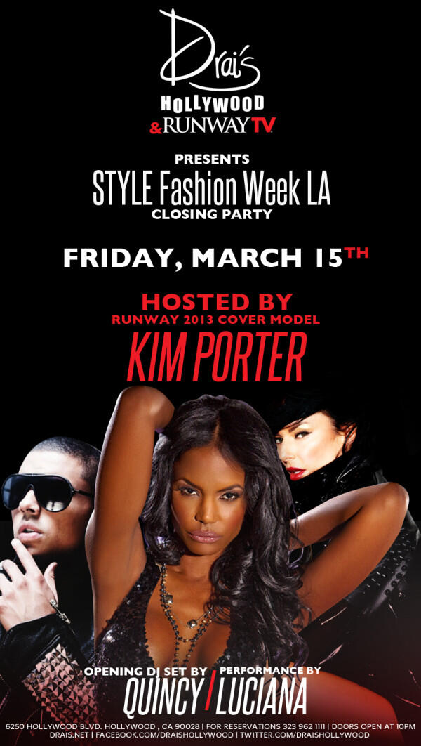 KP + <a href="/Quincy/">Quincy</a> + <a href="/LucianaCaporaso/">LUCIANA</a> Hosting Fashion Week LA closing party 3/15/2013.
