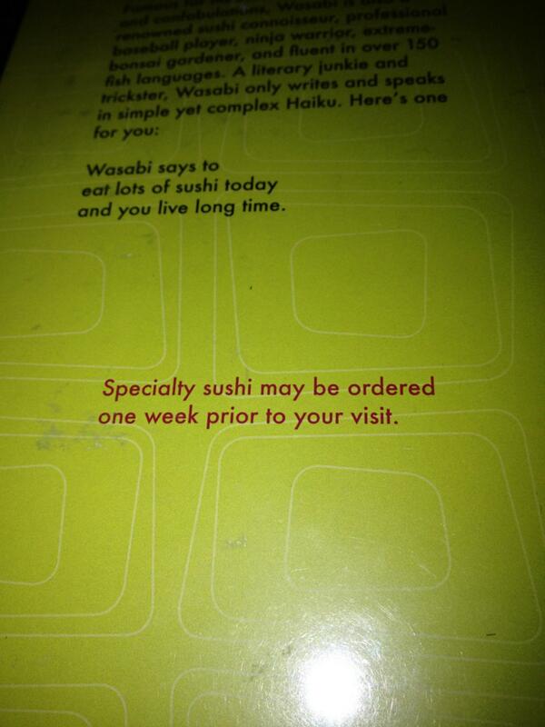 AWAGuespack5's tweet photo. Aka  👲 %$&amp;! sushi @mollyrmaloney @JILLY_BEAN1030 @daibaybay http://t.co/BKb2VS8S3g