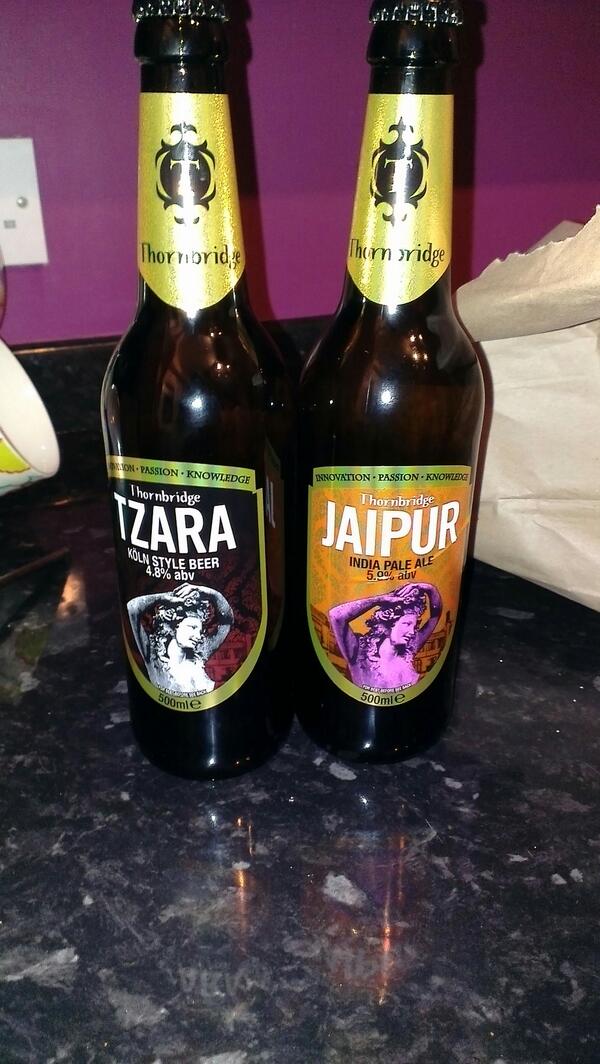 Oooh a nice post gig treat. Driving to gigs is a bit of a pain but we defo recommend @thornbridge when you get home