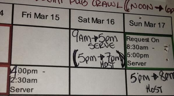 hilarallaire's tweet image. So much for celebrating st pattys day this wknd #timeforanewjob 😤