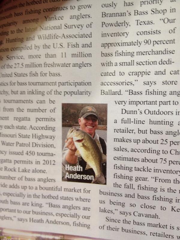 Basschamp77's tweet photo. A little Article I did for Fishing Retailer Magazine. http://t.co/Hox656Z7Nk