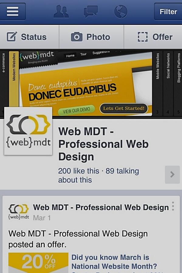 WebMDT's tweet image. Just hit 200 #Facebook Likes. FB.com/WebMDT