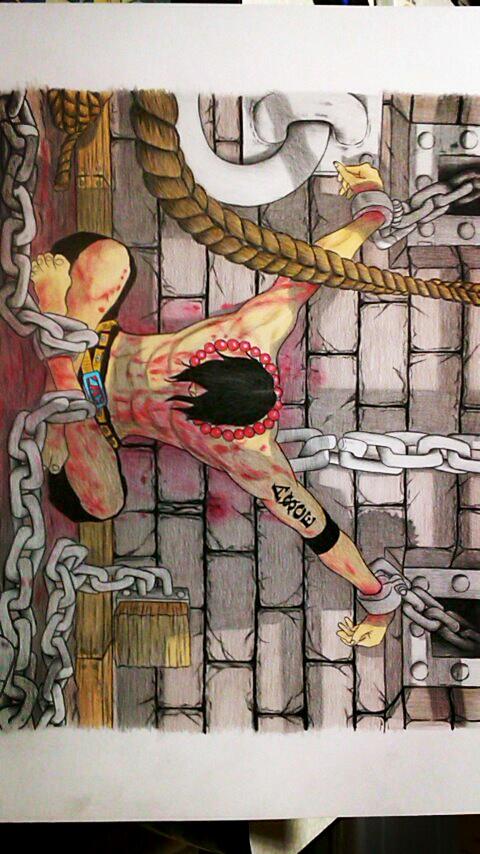 O Xrhsths 色鉛筆画家 森千広 Sto Twitter ワンピース インペルダウン 囚われのエース 描いた色鉛筆画ですf 僕のホームの カバーにしてある絵ですね Http T Co Kqphjwlqwn