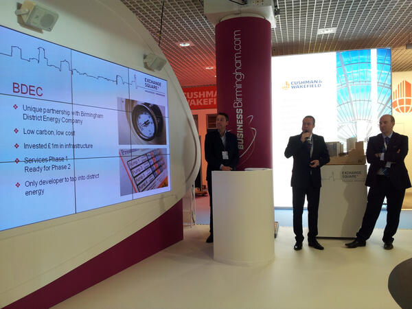 ExchangeSq's tweet photo. RT @business_bham: @glenn_howells, Nick Payne &amp; Will Heynes @bhx_official talking about Eastside development #MIPIM http://t.co/WvE63Ss5fv