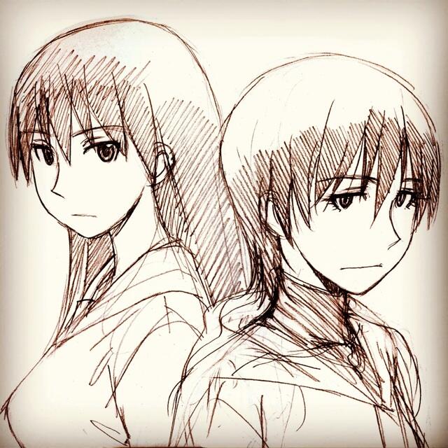 あずまきよひこ あずまんがの榊とよつばと虎子 よく似てると言われる二人の見分け方 榊はツリ目 虎子はタレ目 榊のがデカい 虎子はまつげが長く 口元にちょっと品がない Http T Co Tupfchhg2i Twitter
