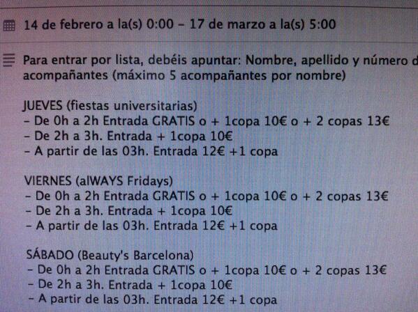SalaCostaBreve's tweet photo. Lista gratis jueves viernes y sábado! Apúntate en http://t.co/nrR3OZsfUJ http://t.co/HVAWMBkSZH