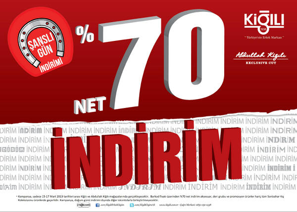 selwayoutlet's tweet photo. KIĞILI‘ da Net%70 İNDİRİM! Sadece 15-16-17 Mart tarihlerine özel ŞANSLI GÜNÜ kaçırmayın. http://t.co/m4IzNFTzsq