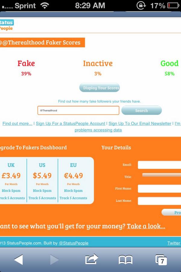 OMGYoungCooley's tweet image. Rappers Don't Go The Route @Therealthood Went Buy FOLLOWERS 39% FAKE &amp;amp; Only Got 4k 😂😂😂😂👎👎👎http://t.co/sr9rFHIfr4 #NotKool
