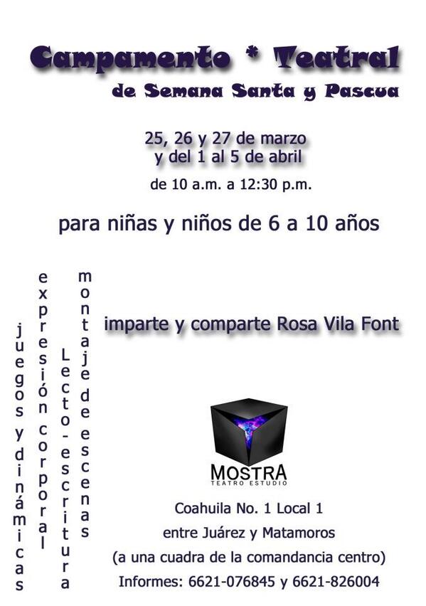 rvilafont's tweet photo. Vacaciones teatrales y creativas en Mostra TeatroEstudio, Hermosillo. Diversión Ya inscribimos. http://t.co/R8lB92DoQ3