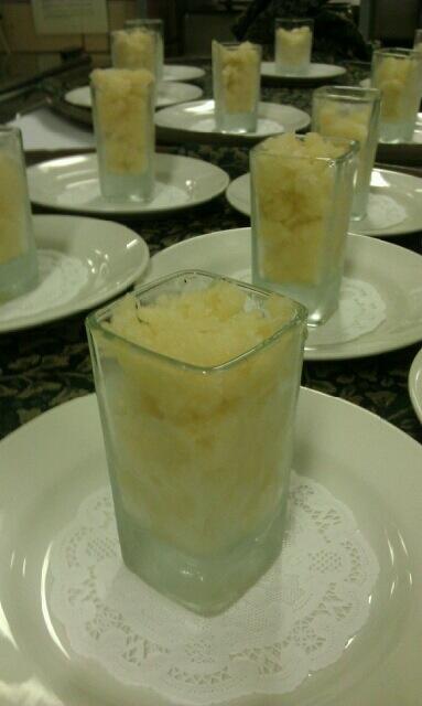 Intermezzo: Mango-Persimmon Granita #chefstable <a href="/Whistkitchen/">whist club kitchen </a> <a href="/djjazzychef/">Robert Lhulier</a> <a href="/aram702/">Andrew Ramage</a>