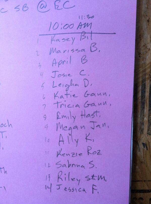 EC_Softball's tweet photo. Practice schedule for Saturday morning @ 10:00 @ ec! http://t.co/SfQ7y5Dzej