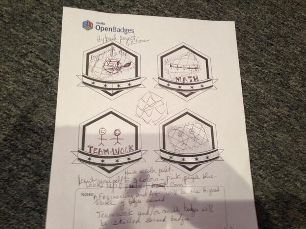 iamjessklein's tweet image. Awesome @openbadges design sketching by the Creole Fabric Program #dml2013