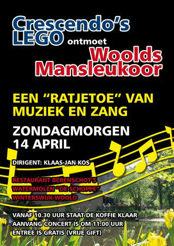 CrescendoRatum's tweet photo. Crescendo's Lego orkest geeft een leuk concert in samenwerking met Woolds Mansleukoor op 14 april. http://t.co/X8sQajixGV
