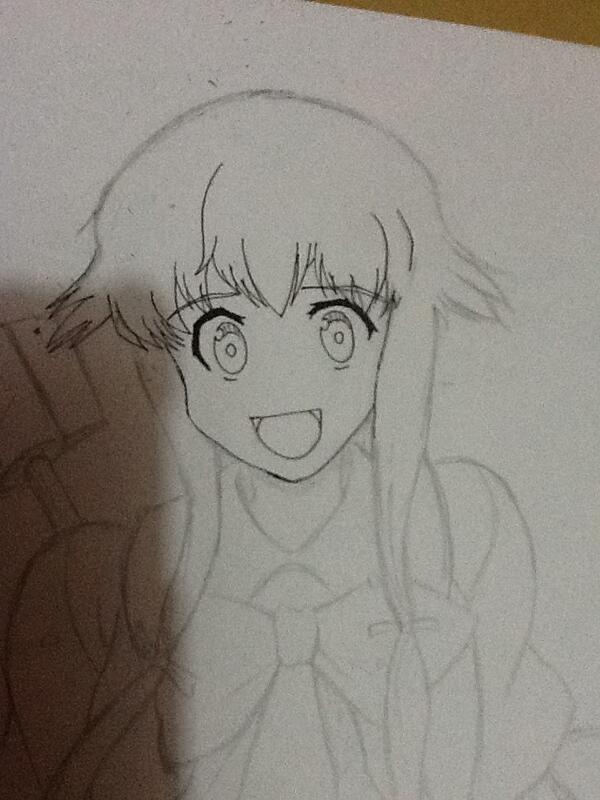 Dibujo A Color Gasai Yuno Mirai Nikki Dibujarte E En Taringa