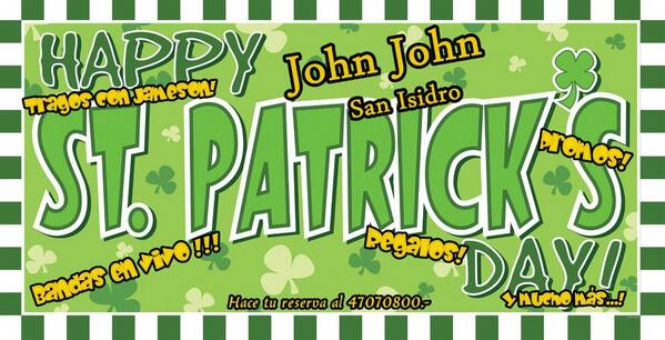 johnjohnpub's tweet photo. St. Patricks en John John!!! http://t.co/XYeIgwzH8t