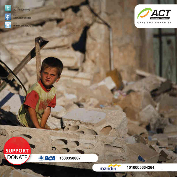 RT jika anda peduli pada 2 juta anak yang menjadi korban di Perang Suriah #SOSSyria