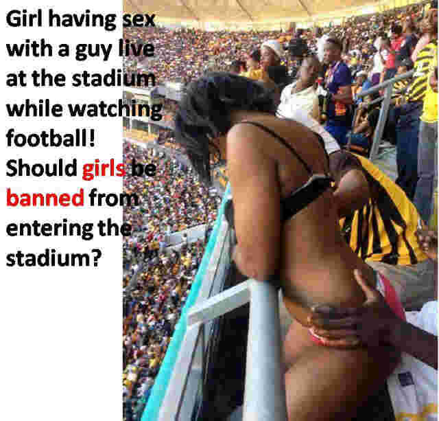 Tidylily Girl Having Sex With A Guy While Watching A Football Match In The Stadium