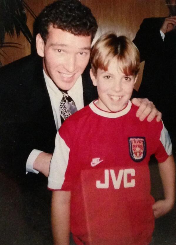 MRJC85's tweet photo. @JohnFaxeJensen You said this was your first picture ever without your moustache with me! 1995/1996 #ArsenaI #COYG http://t.co/NbHjaTEw5P