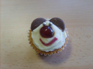Wearing red for Comic Relief (excellent &amp; creative cakes made by children). Excited about our Casino Night tomorrow.