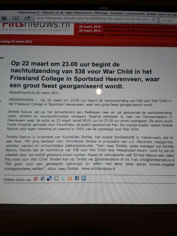 Lees dit allen <a href="/SmildeNatura/">Smilde Natura</a> <a href="/Marcel_Veen/">Marcel Veen</a> <a href="/538warchild/">538 voor Warchild</a>