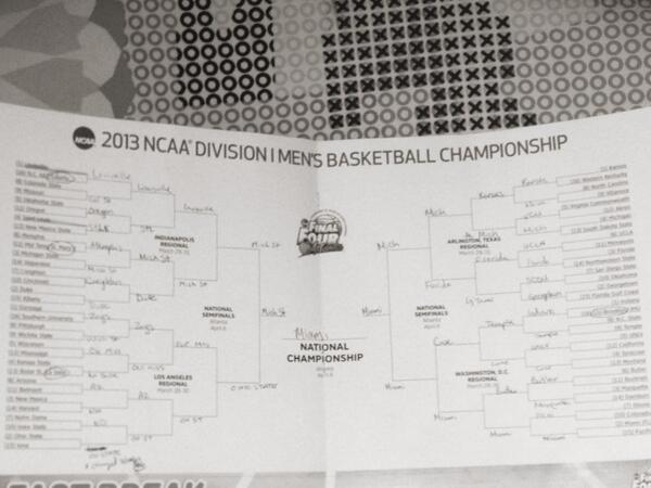 dfranchised's tweet image. Just realized I could do this. Sweet. A bracket to be proud of for sure. #Canes #MarchMadness #Final Four