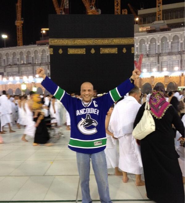 gadheri's tweet photo. @VanCanucks
Canucks need divine intervention. 
Canuck fan in Makkah, Saudi Arabia. http://t.co/mzWwq6KIfm