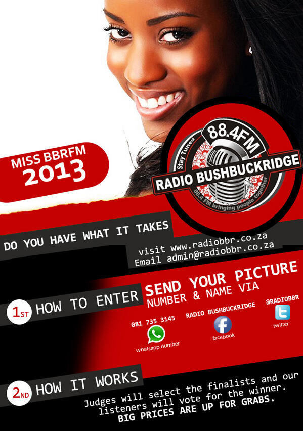Are you our Hotty? MISS BBRFM is waiting, visit radiobbr.co.za/index.php/miss… to enter
