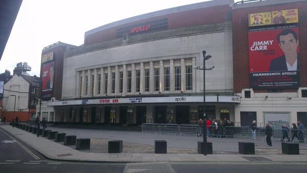 Hammy Odeon. Legendary venue. Night 7 of on the road doc with the quo