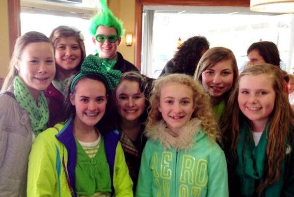 What a fun crew, celebrating St Patrick's day with us