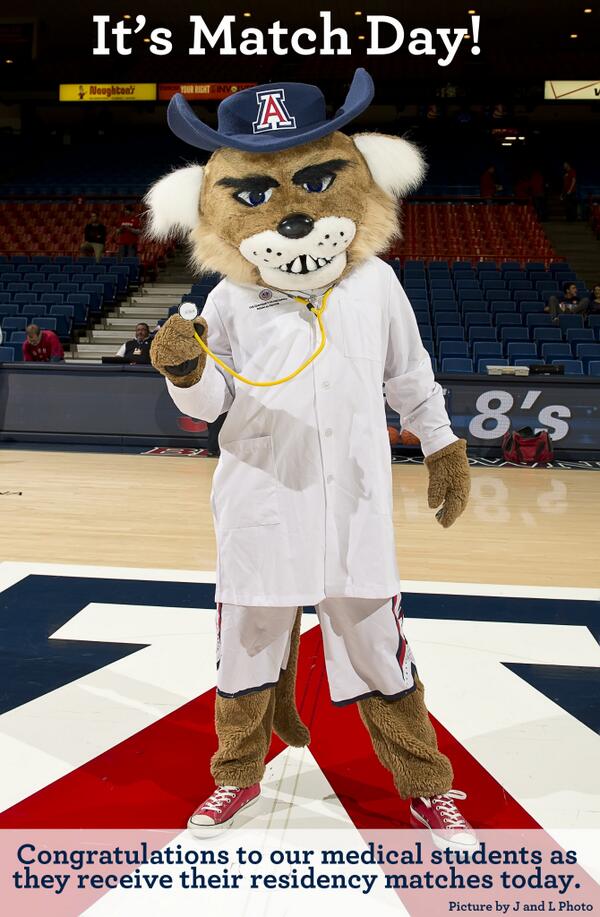 uarizona's tweet photo. Paging Dr. #Wildcat. #MatchDay2013 #UA @OfficialWilbur http://t.co/gUZaJbAxPD