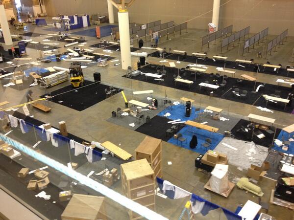 cjingram's tweet image. Exhibit hall dismantled makes me sad.  #hpm13