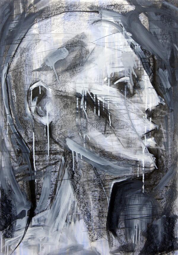 LeedsPsychoGeo's tweet photo. Quick sketch. Oil and graphite #art #painting http://t.co/nFo8wcS0GQ
