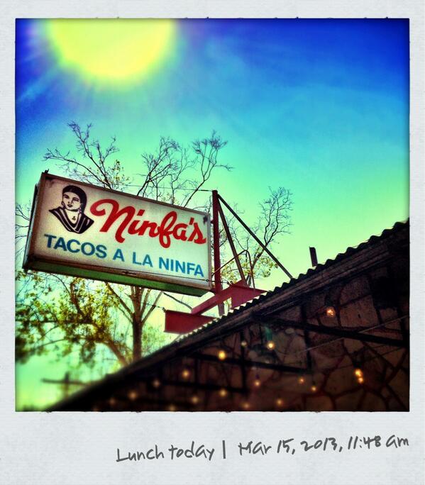 Guswrites's tweet image. THE ORIGINAL: Business lunch on the patio. Chimichanga with queso. #Ninfa's on Navigation.
